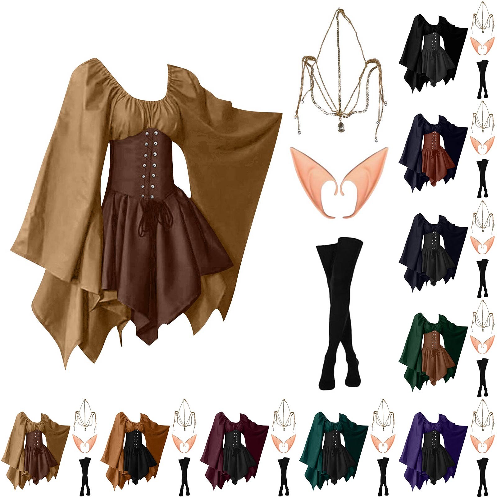 Elf Costume Christmas - Kostium na Halloween Cosplay Pałac Wiktoriański