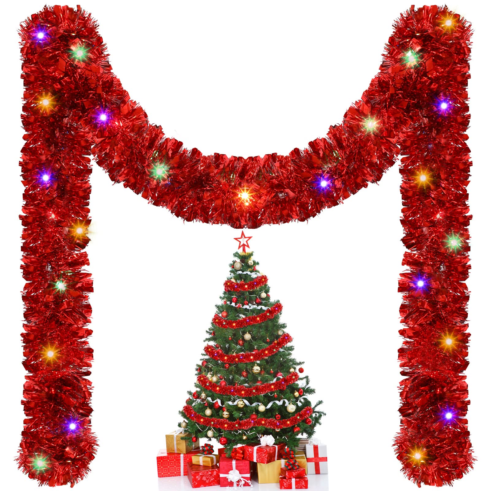 Tinsel Garland Decoration - 1/3 szt. 5M Świąteczna Girlanda z