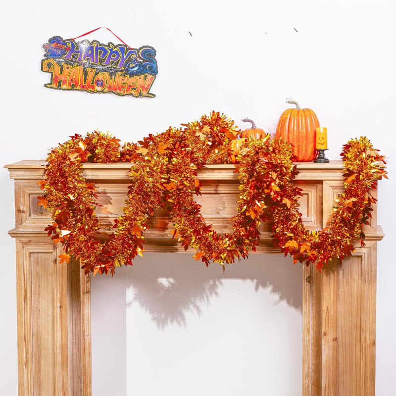2 szt. Jesienne girlandy z liś – Tinsel Garland Decoration recenzja i cena