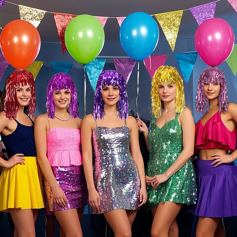 Peruka Cosplay Disco z Folią i – Tinsel Garland Decoration recenzja i cena