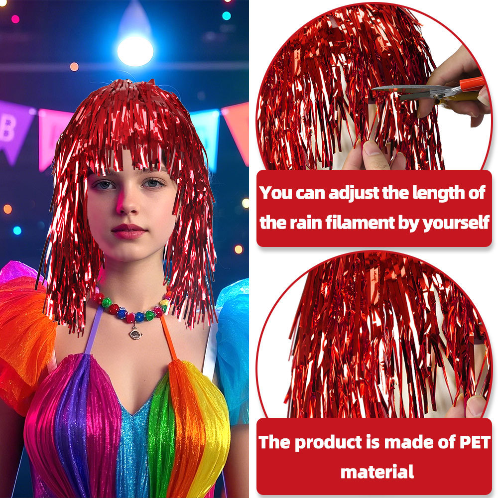 Peruka Cosplay Disco z Folią i – Tinsel Garland Decoration recenzja i cena