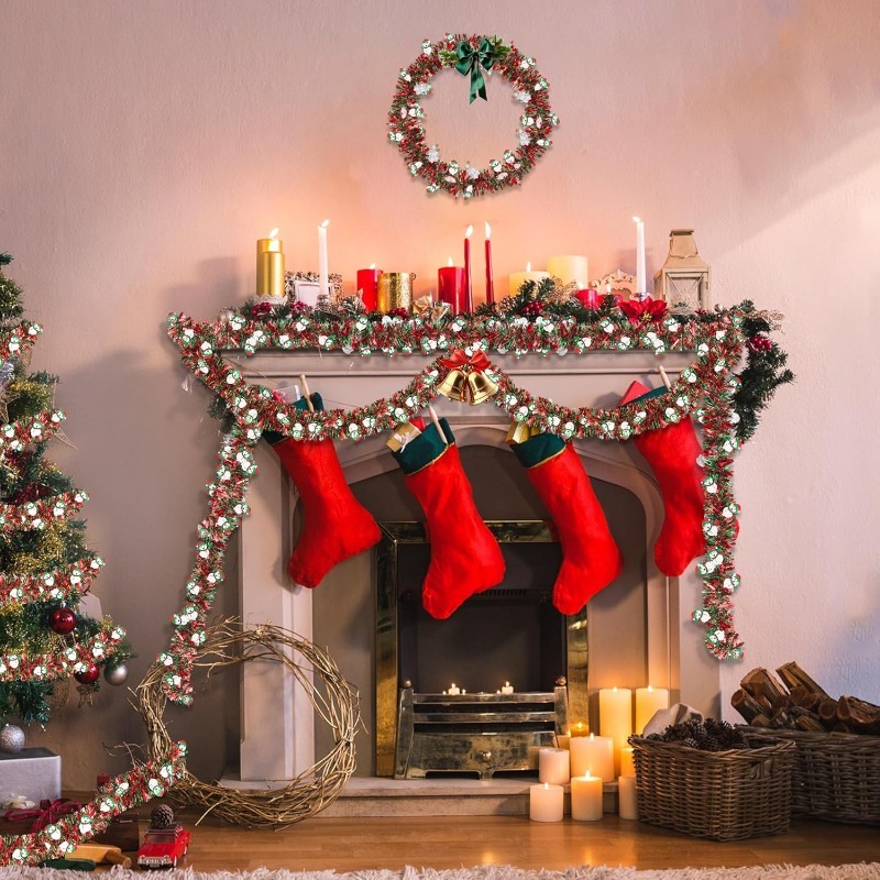 2M Czerwono-Zielona Girlanda Ś – Tinsel Garland Decoration recenzja i cena