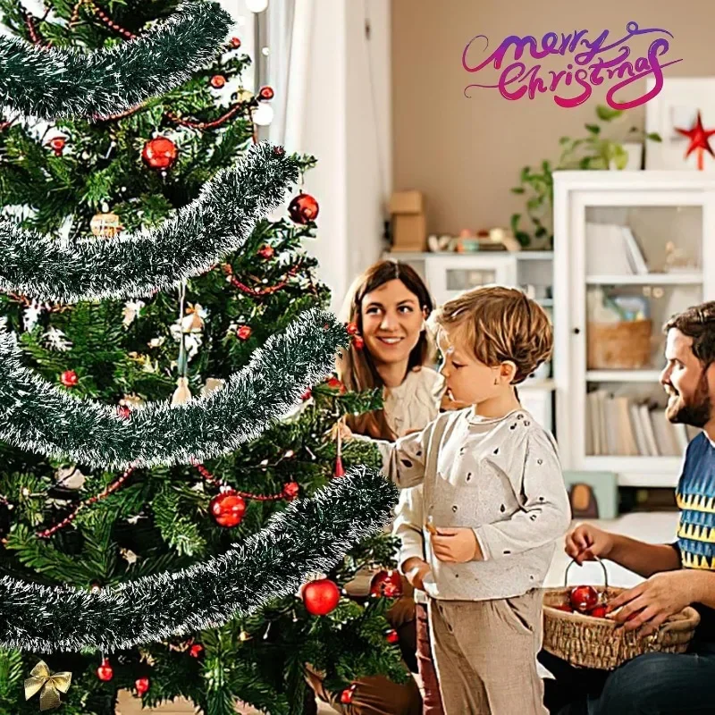 Wstążki choinkowe z brokatem,  – Tinsel Garland Decoration recenzja i cena