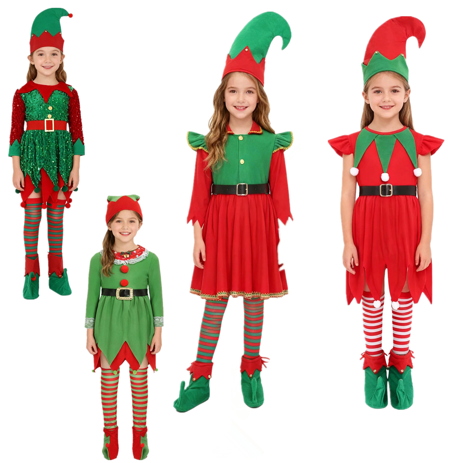 Strój Świąteczny Elfki, Pomocn – Elf Costume Christmas recenzja i cena