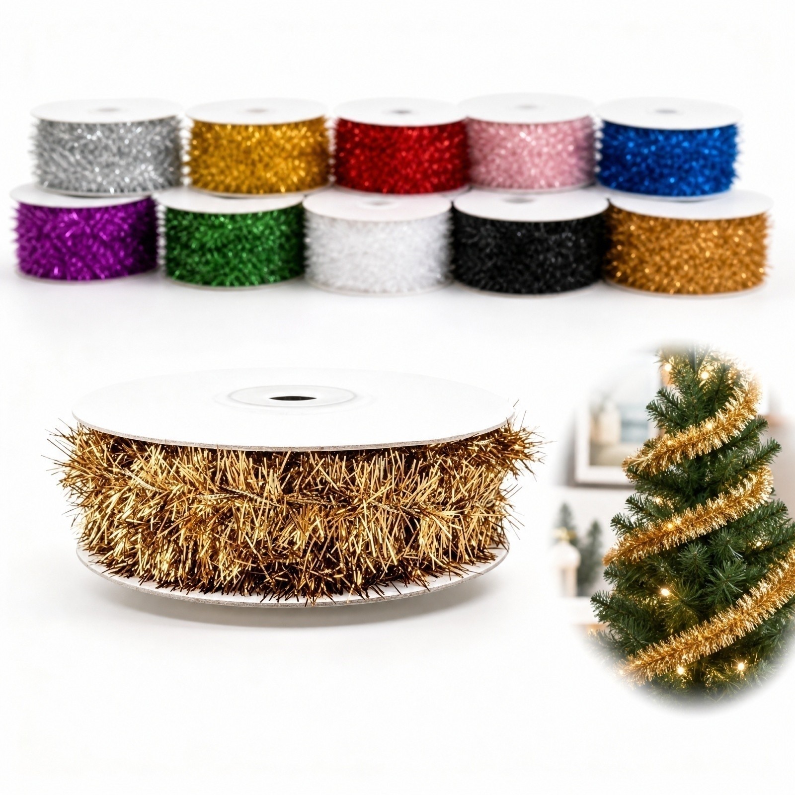 Plastikowa girlanda druciana o – Tinsel Garland Decoration recenzja i cena