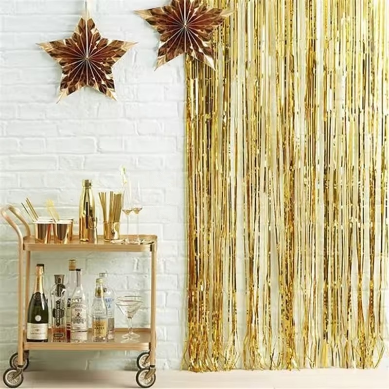 1/2/3 szt. Brokatowa tło impre – Tinsel Garland Decoration recenzja i cena